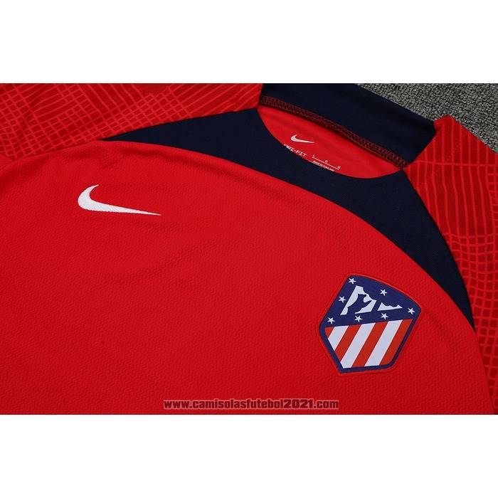 Fato de Treino Atletico Madrid Manga Curta 2022-2023 Vermelho - Calcas Curta